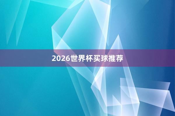 2026世界杯买球推荐